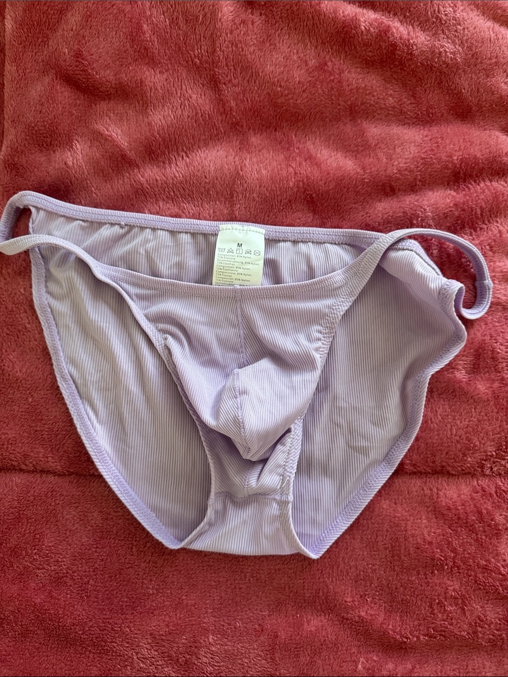 Lilac Ribbed Bikini Briefs